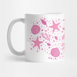 Ocean lover, nautilus, pink Aesthetic, sea coral, sealife, pink hues, baby pink, shells, pink shells Mug